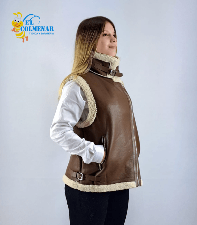 CHALECO GAMULAN DE CUERINA