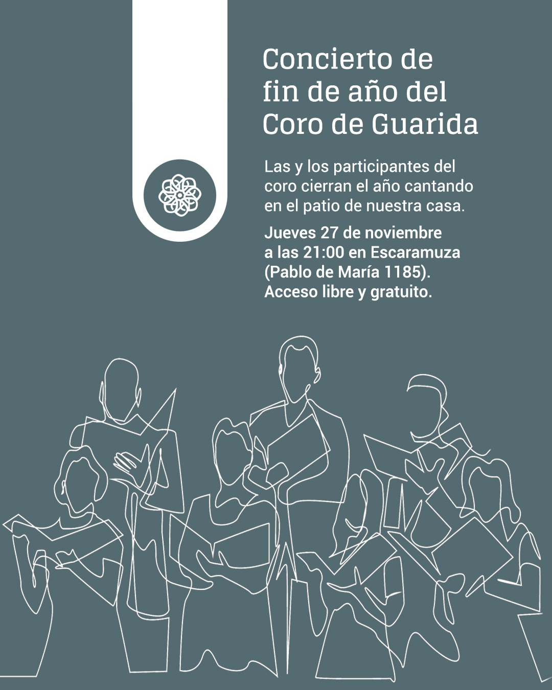 El Coro de Guarida cierra el año en el patio de Escaramuza