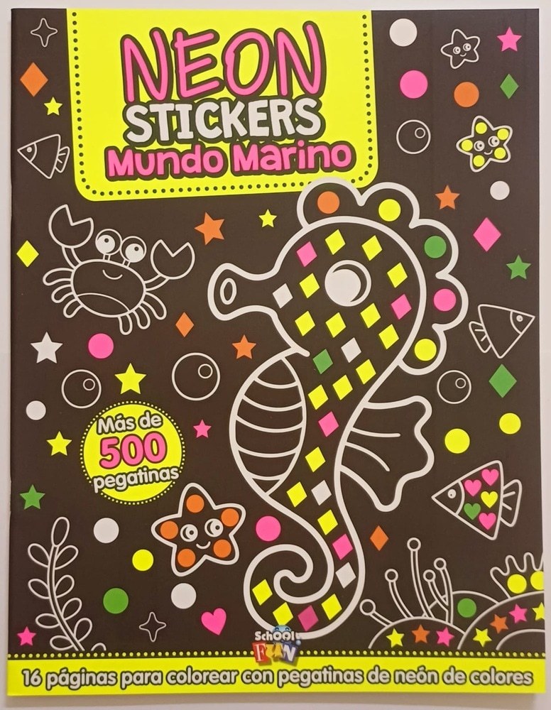 NEON STICKERS MUNDO MARINO