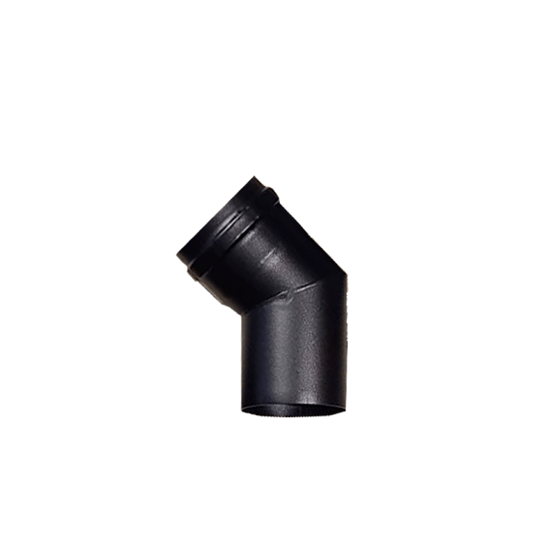 Codo 45° pellet negra 80mm