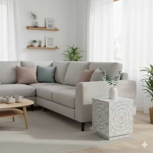 Stool cubo gris