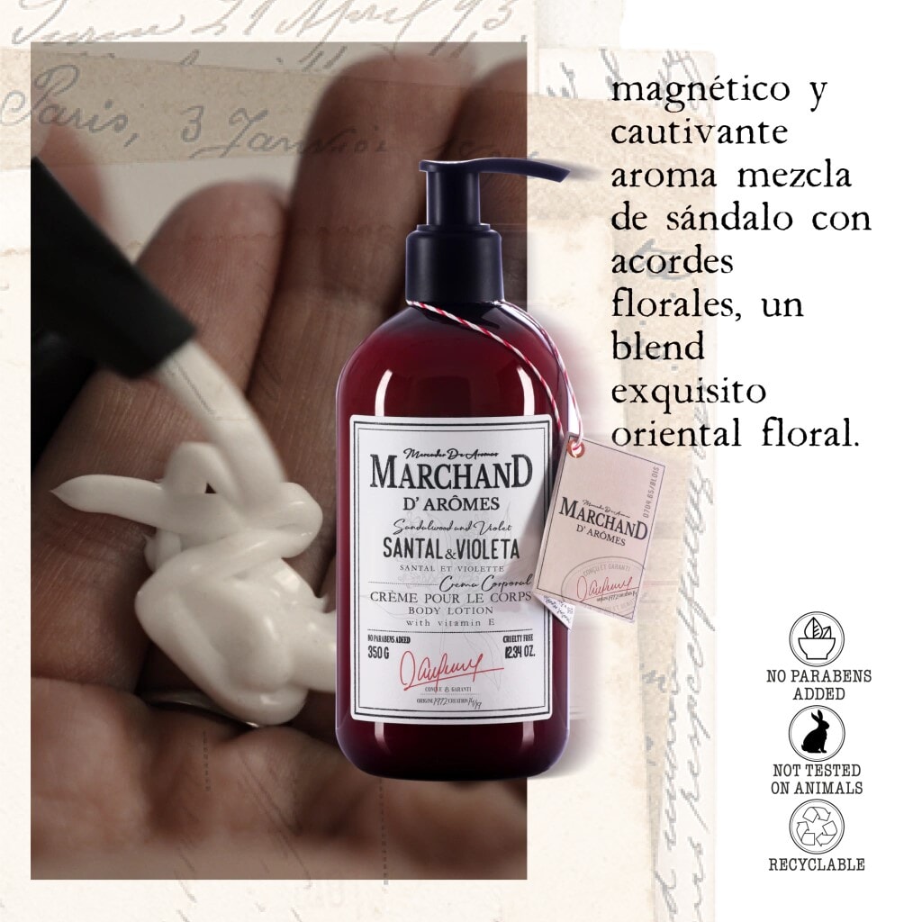 Body Lotion MDA Santal & Violeta con Vitamina E
