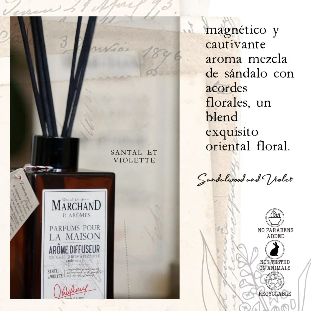 Refill Difusor de Varilla MDA Santal & Violeta