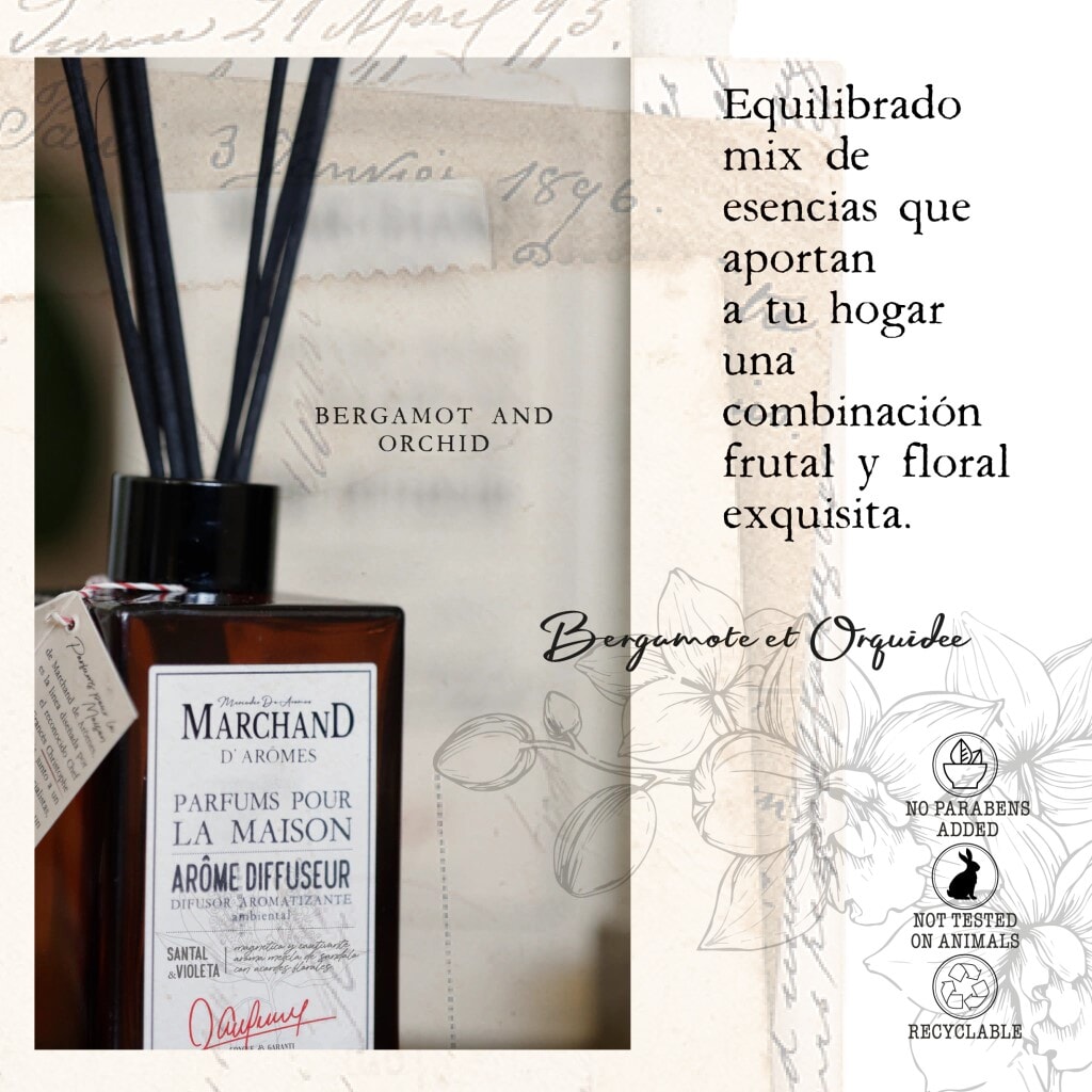 Refill Difusor de Varilla MDA Bergamota & Orquídea