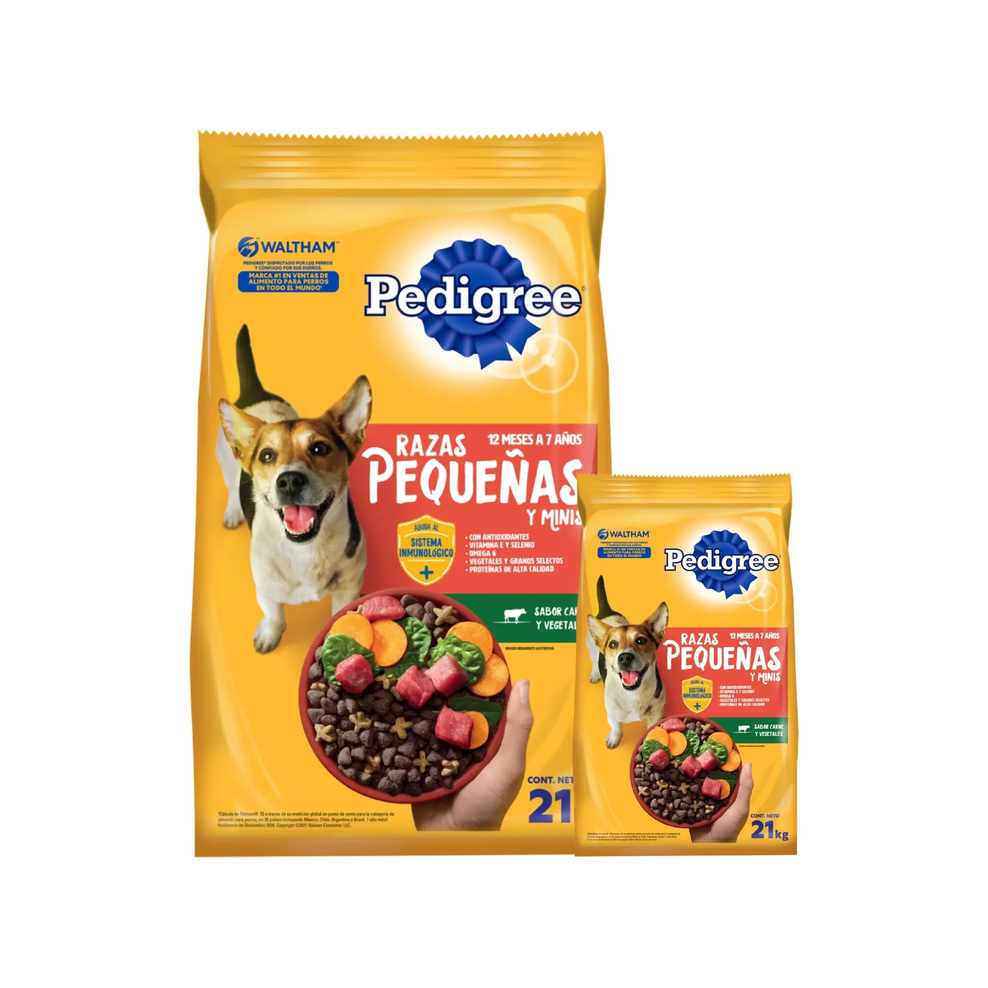 Pedigree Perro Adulto Raza Pequeña – 21+1.5kg