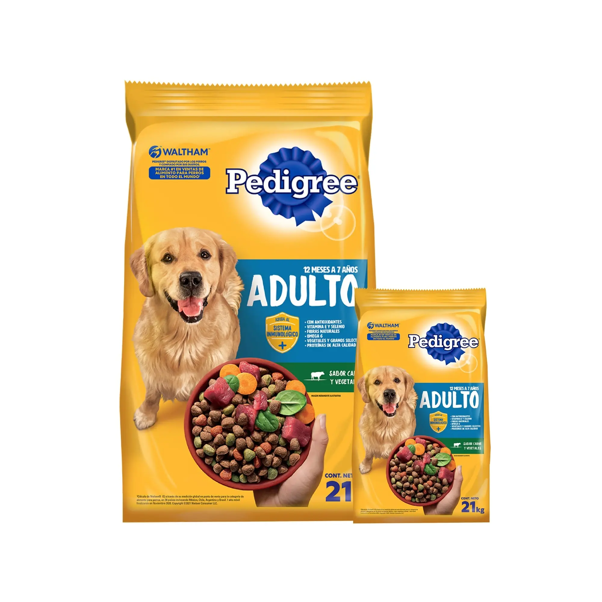 Pedigree Perro Adulto Carne y Vegetales – 21+1.5kg