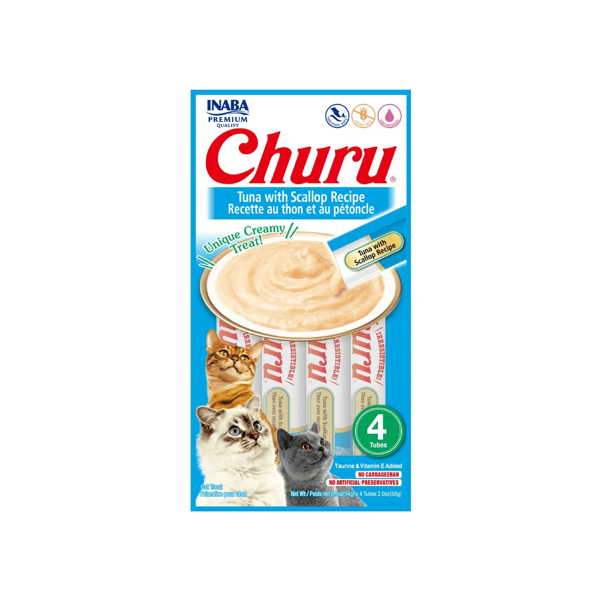 Churu Snack Gato Atún/Vieira - 4 Tubos