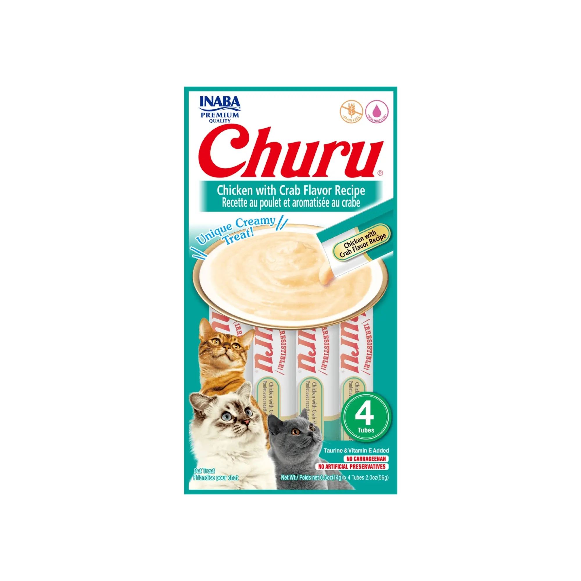 Churu Snack Gato Pollo/Cangrejo - 4 Tubos