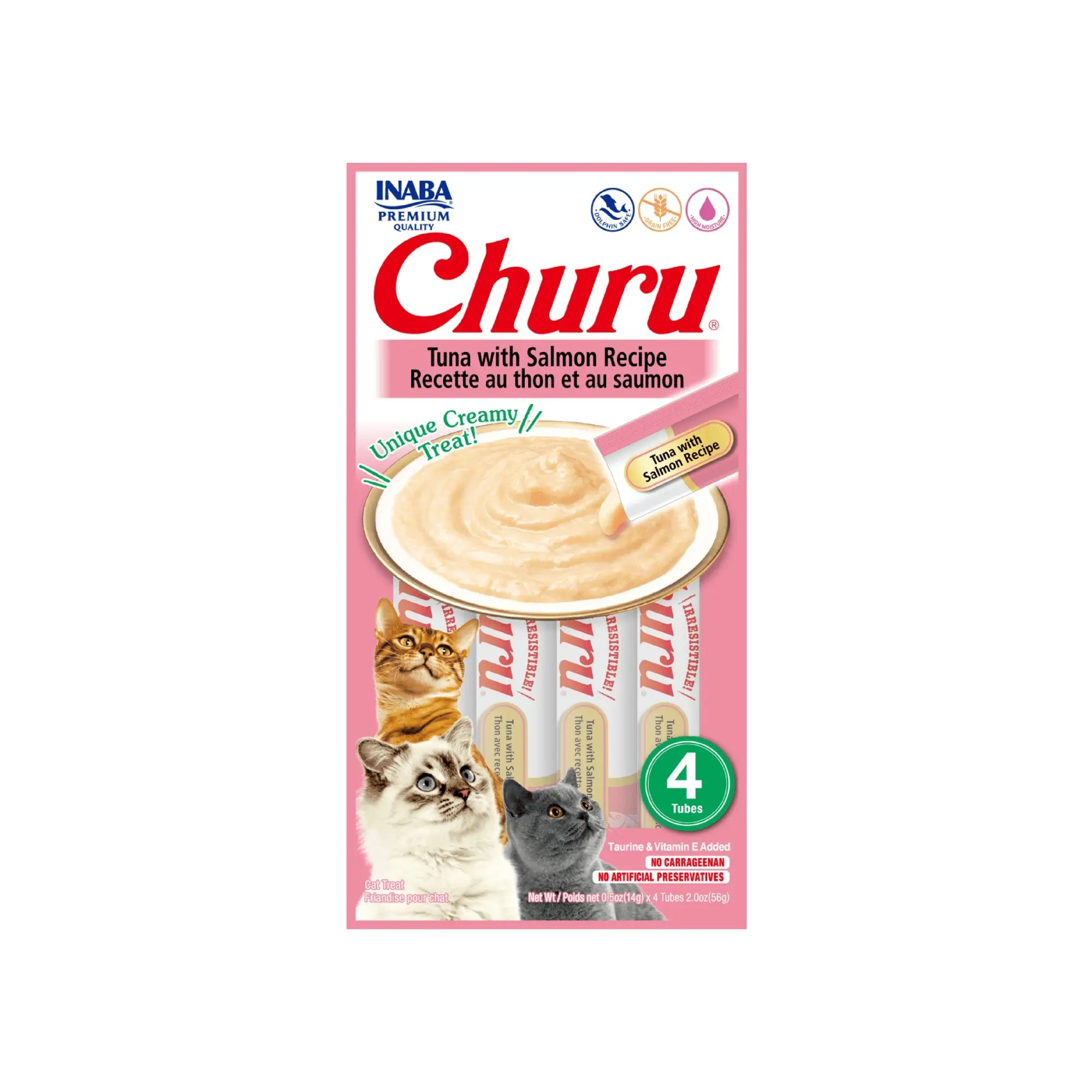 Churu Snack Gato Atún/Salmón - 4 Tubos