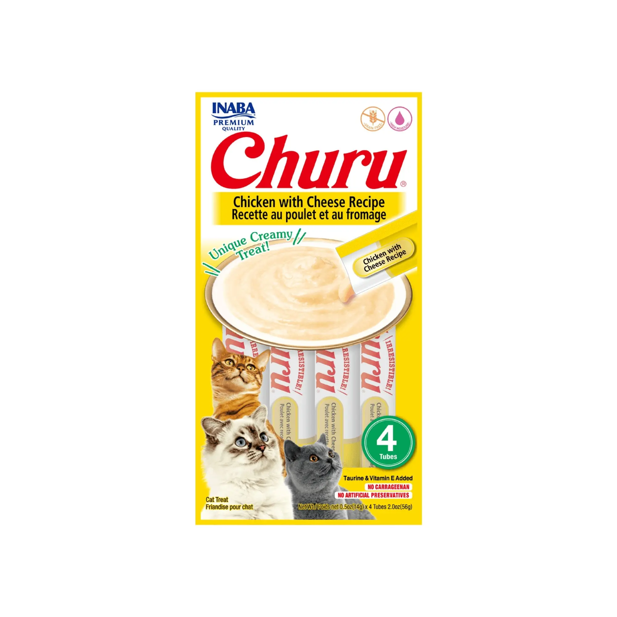 Churu Snack Gato Pollo/Queso - 4 Tubos