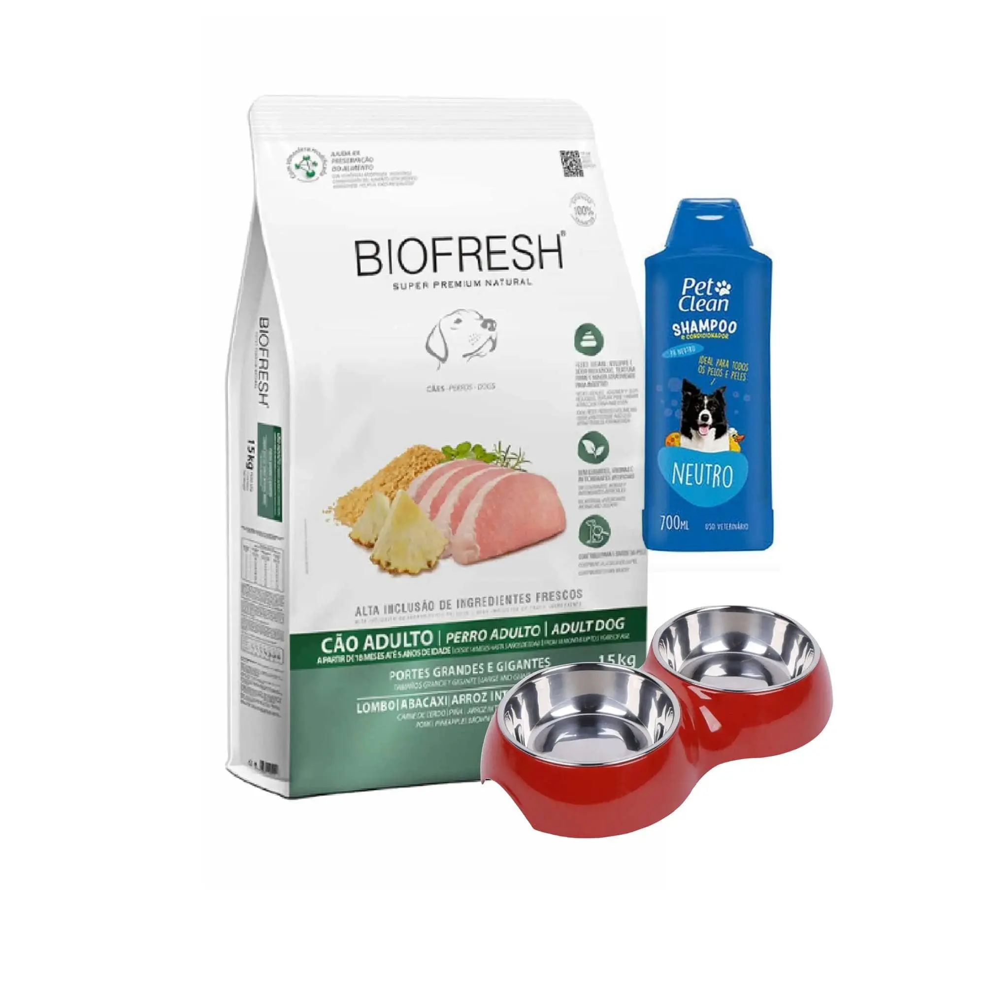 Biofresh Perro Adulto Raza Grande Cerdo y Ananá 15 Kg + REGALO!